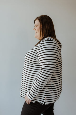 STRIPED LONG - SLEEVED SHIRT - Love Marlow