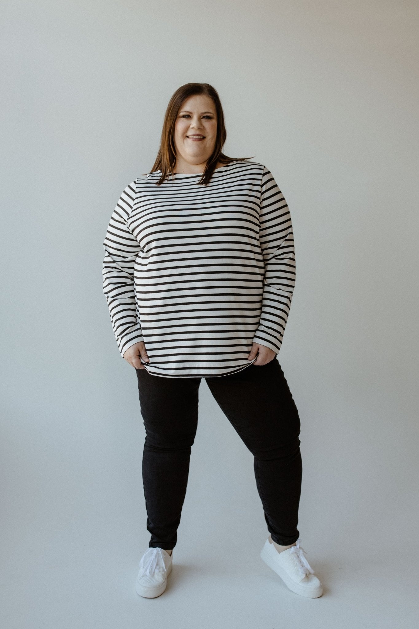 STRIPED LONG - SLEEVED SHIRT - Love Marlow