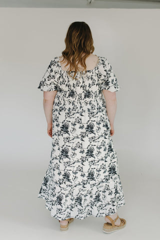 SUBTLE MIXED PRINT MIDI DRESS - Love Marlow