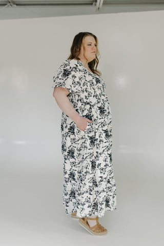 SUBTLE MIXED PRINT MIDI DRESS - Love Marlow