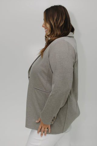 SUBTLE STRIPE PATTERNED BLAZER - Love Marlow