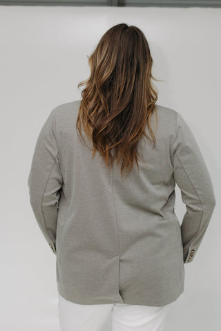 SUBTLE STRIPE PATTERNED BLAZER - Love Marlow
