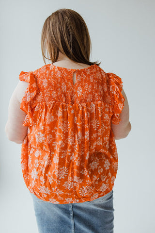 SWISS DOT FLORAL FLUTTER SLEEVE BLOUSE - Love Marlow