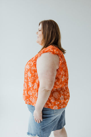 SWISS DOT FLORAL FLUTTER SLEEVE BLOUSE - Love Marlow