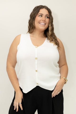 Tailored Knit Sweater Vest - Love Marlow
