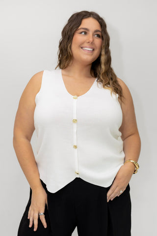 Tailored Knit Sweater Vest - Love Marlow
