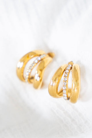 Tania Trio Half Hoop Earrings - Love Marlow