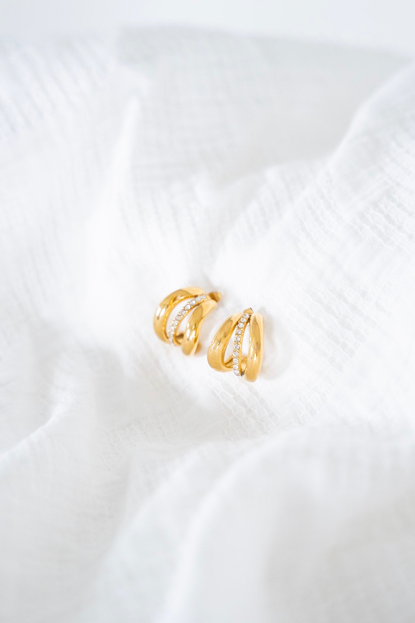 Tania Trio Half Hoop Earrings - Love Marlow