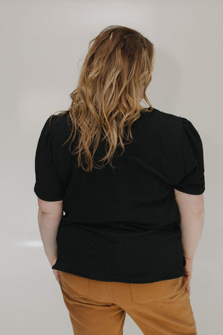 TEXTURE PUFF SLEEVE BLOUSE - Love Marlow