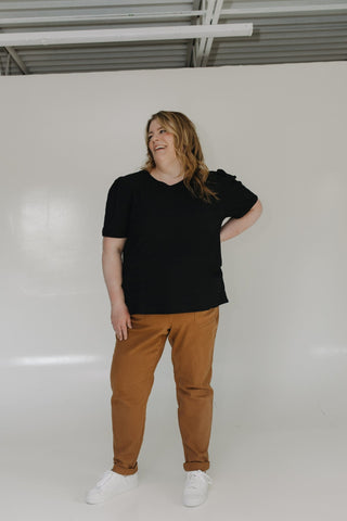 TEXTURE PUFF SLEEVE BLOUSE - Love Marlow