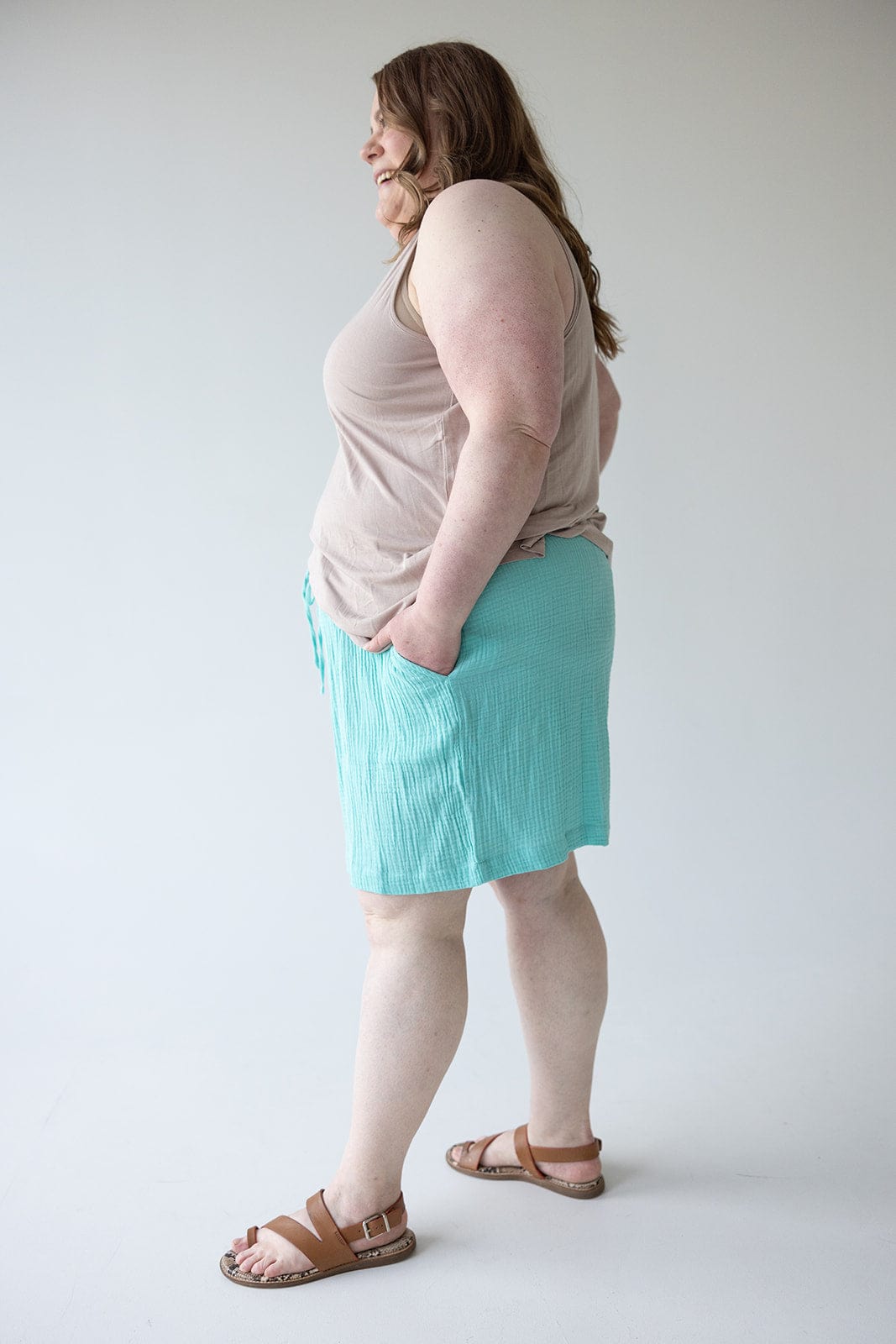 TEXTURED COTTON SHORTS IN MAUI - Love Marlow