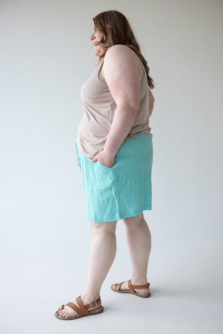 TEXTURED COTTON SHORTS IN MAUI - Love Marlow