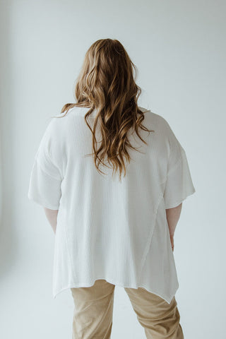 TEXTURED DROPPED SHOULDER TEE - Love Marlow