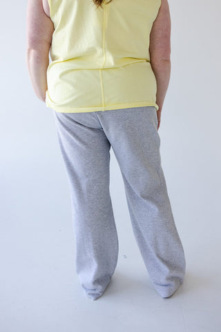 TEXTURED KNIT FLARE FRONT SEAM TROUSER WITH POCKETS - 20 - Love Marlow