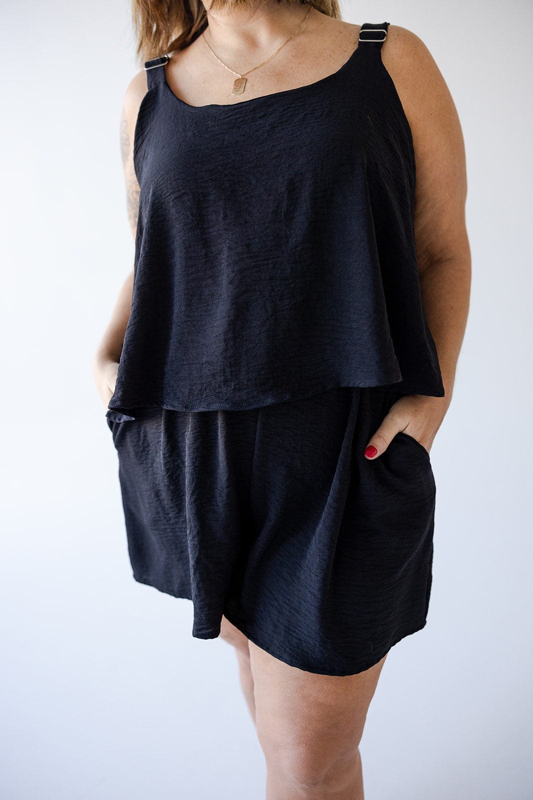 TEXTURED LIGHTWEIGHT ROMPER - Love Marlow