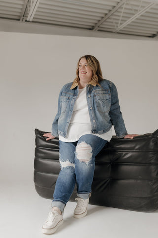 Textured Raglan Sleeve Relaxed Tee – Sun Kissed Ecru - Love Marlow