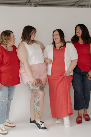 Textured Tank Strap Maxi Dress – Coral - Love Marlow