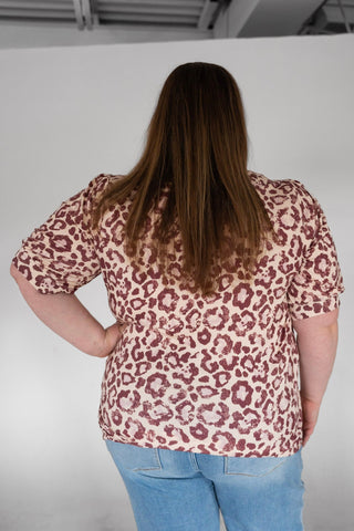 The Animalia Sculpted Bubble-Sleeve Jersey Blouse - Love Marlow