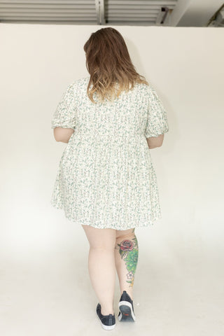 The Artisan Cotton Button - Front Fit & Flare – Dusty Turquoise - Love Marlow