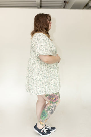 The Artisan Cotton Button - Front Fit & Flare – Dusty Turquoise - Love Marlow