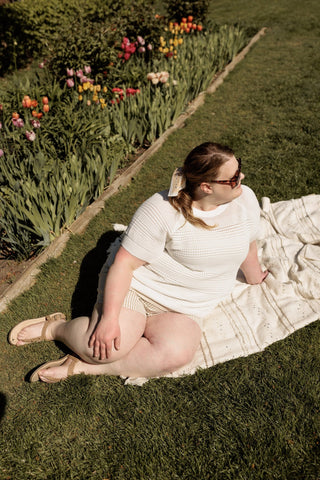 The Artisan Open-Knit Crochet Short Sleeve Sweater - Love Marlow