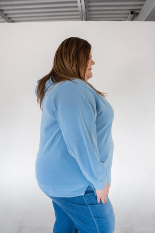 The Light As Air Hoodie: Refined Weightless Comfort in Uniform Blue - Love Marlow
