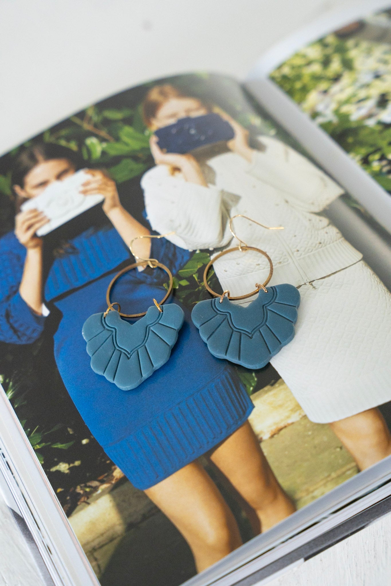 Theresa Earrings in Dusky Teal - Love Marlow