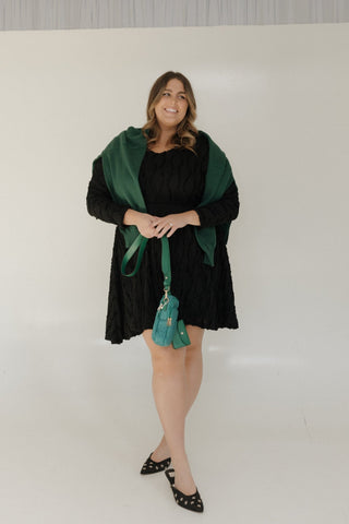 THERMAL TEXTURE LONG - SLEEVE DRESS - Love Marlow