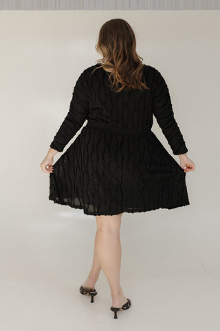 THERMAL TEXTURE LONG - SLEEVE DRESS - Love Marlow