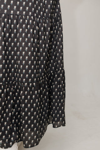 Tiered Maxi Skirt – Tulip Print - Love Marlow