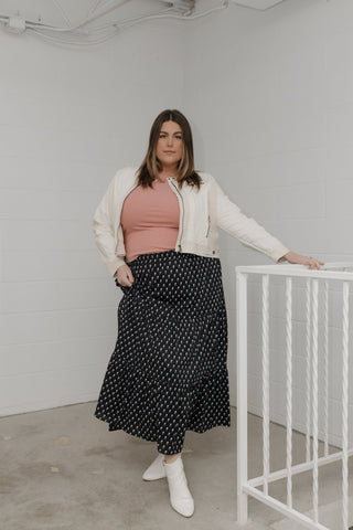 Tiered Maxi Skirt – Tulip Print - Love Marlow