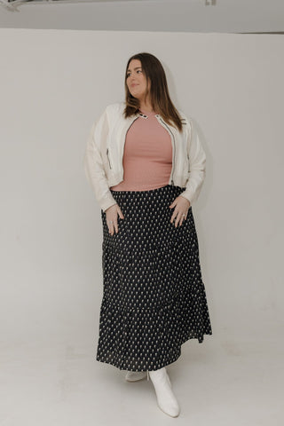 Tiered Maxi Skirt – Tulip Print - Love Marlow