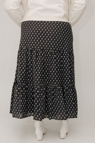 Tiered Maxi Skirt – Tulip Print - Love Marlow