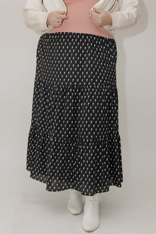 Tiered Maxi Skirt – Tulip Print - Love Marlow