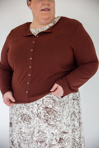 Tissue Soft Henley – Cocoa Luxe - Love Marlow