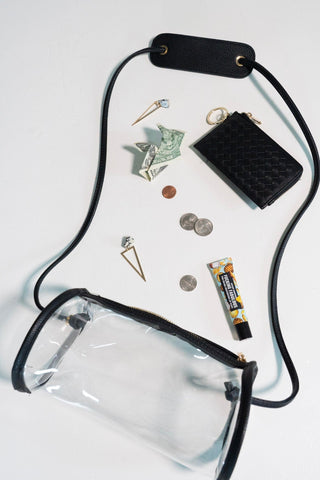 TRANSLUCENT TUBE CROSSBODY BAG CLEAR STADIUM APPROVED HANDS - FREE PURSE FOR GAME DAYS & CONCERTS - Love Marlow