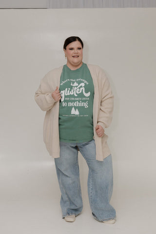 “Treetops Glisten” Funny Christmas Crewneck Graphic Tee – Festive Holiday Shirt - Love Marlow