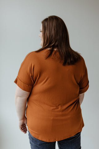 TWIST FRONT TEE IN TANDOORI - Love Marlow
