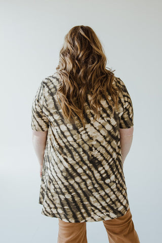 V - NECK TUNIC TEE IN SAFARI GRASS - Love Marlow
