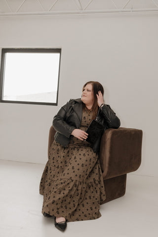 Velvet Tie Strap Tiered Midi Dress – Luxe Sagewood - Love Marlow