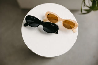 VENICE SUNGLASSES IN TRANSLUCENT BEIGE - Love Marlow