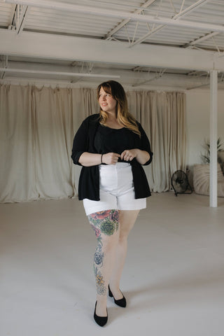 VERTICAL TEXTURED TANK IN BLACK - Love Marlow