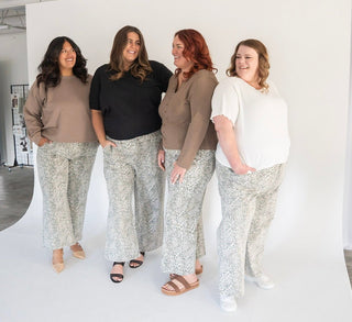 Vervet Leopard Baggy Wide Jeans – Grey - Love Marlowjeans