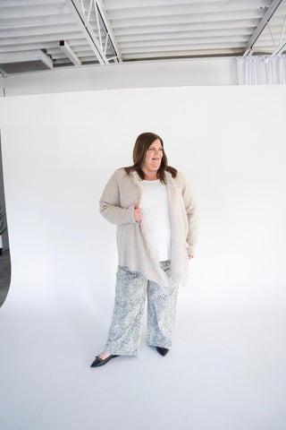 Vervet Leopard Baggy Wide Jeans – Grey - Love Marlowjeans