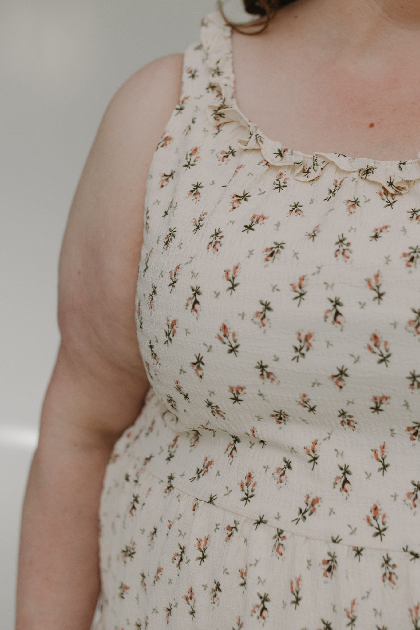 VINTAGE FLORAL PRINT TIERED TANK DRESS - Love Marlow