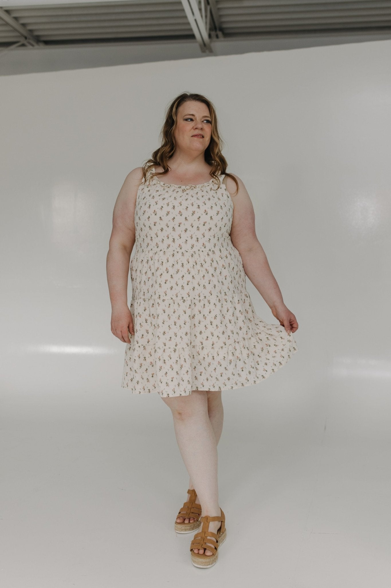 Vintage Floral Tiered Dress | Love Marlow Mid & Plus Size L / Cream