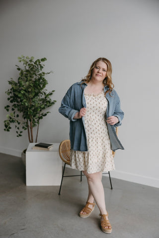 VINTAGE FLORAL PRINT TIERED TANK DRESS - Love Marlow