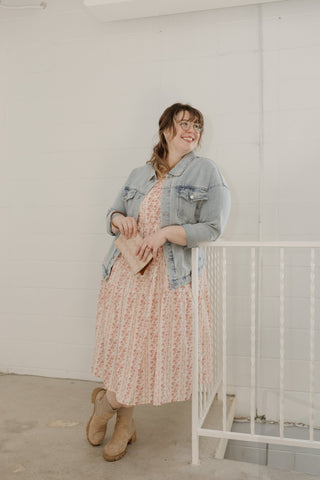 Vintage Floral Tiered Midi Dress – Vintage Rose - Love Marlow