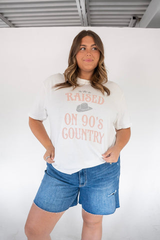 Vintage Raised On 90s Country Graphic Tee | Retro Soft Country Music Shirt - Love Marlow