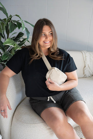 Washed Twill Drawstring Shorts – Washed Black - Love Marlow